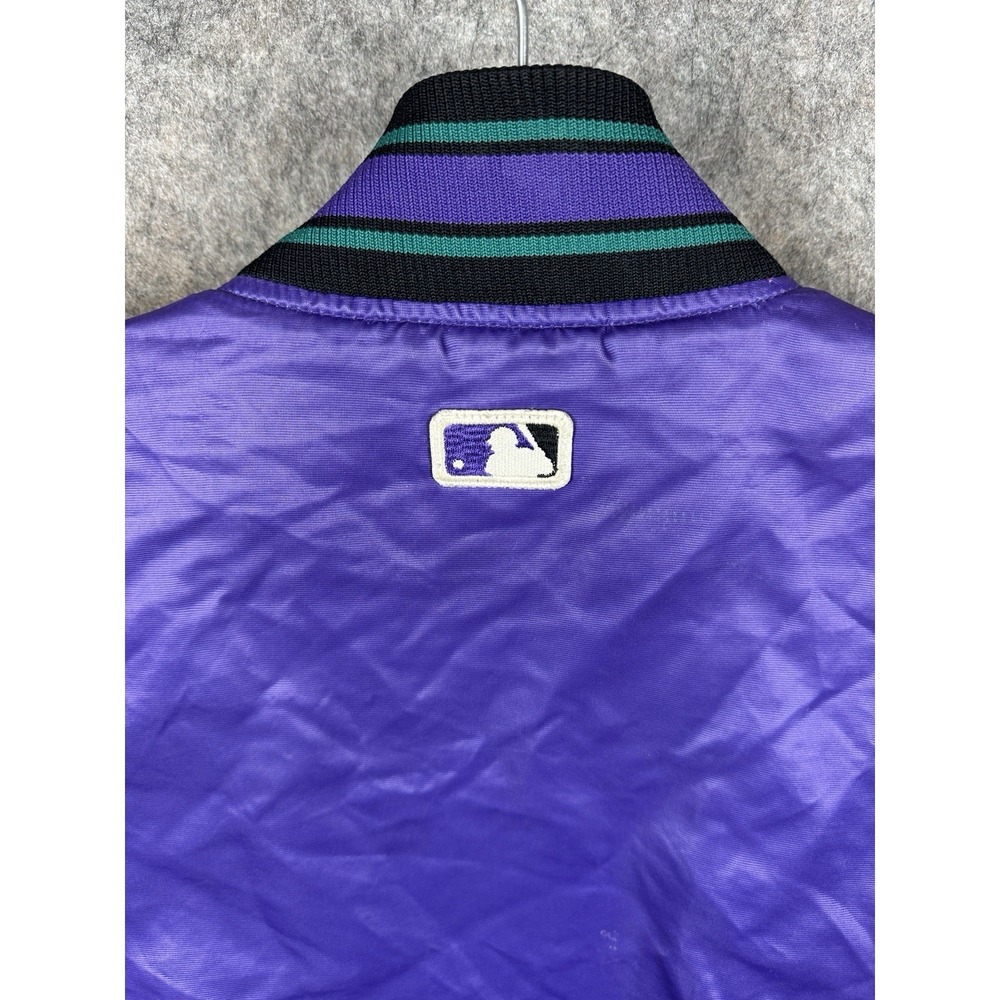 Vintage 1998 Starter Diamond Collection Arizona Diamondbacks Jacket M Purple MLB - Picture 11 of 11